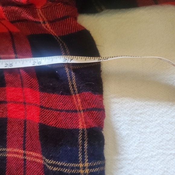 Fenomenon Red Plaid Holiday Ruffled Long Sleeve Sz. 3X Blouse Tunic - Picture 3 of 10